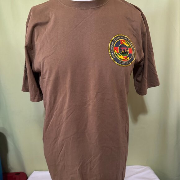 Navy Readiness & Training Command Yokosuka Men's Brown Shirt XL Perseverance Thr - Picture 3 of 5